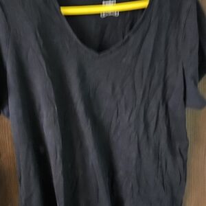 dressbarn Black V-Neck Top